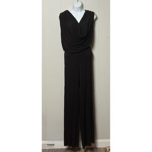 NWT Young Fabulous & Broke Women's Black Cowl Neck Wide Leg Jumpsuit Size Medium